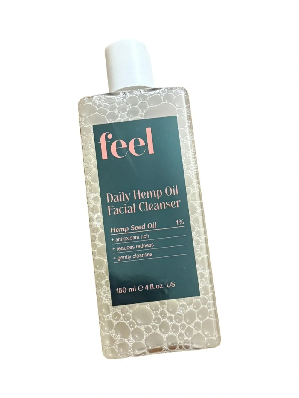 Feel Beauty Daily Hemp Oil Facial Cleanser Cannabis Sativa Full Size NIB